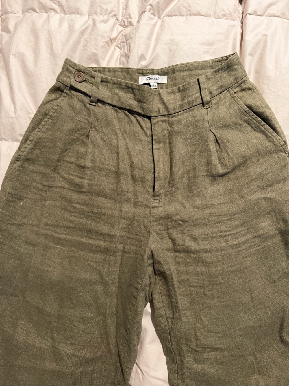 Madewell Linen Trousers Harlow wide leg